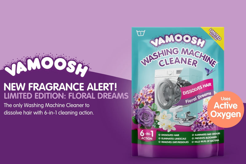 A Fresh New Scent for Spring: Vamoosh Floral Dreams Washing Machine Cleaner